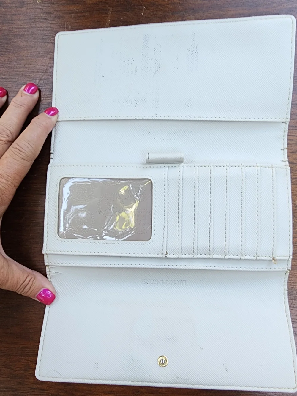 Michael Kors Jet Set Travel Continental Flap Wallet Vanilla White MK Monogram